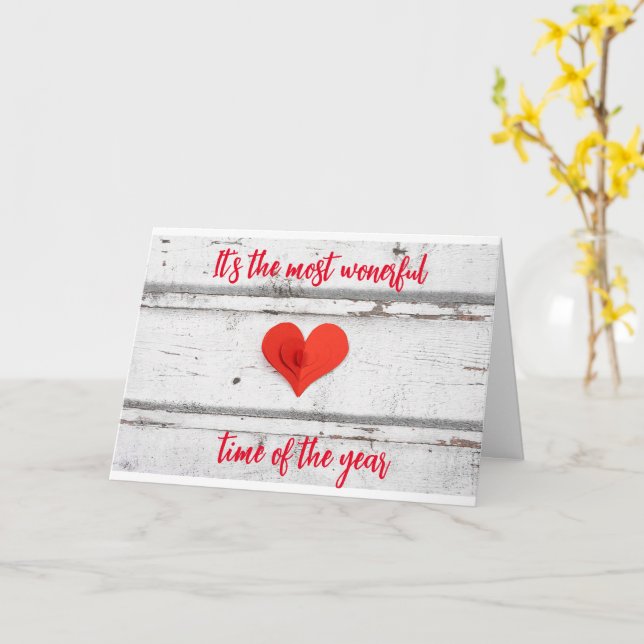 THE MOST "WONDERFUL TIME OF YEAR" CHRISTMAS CARD (Yellow Flower)