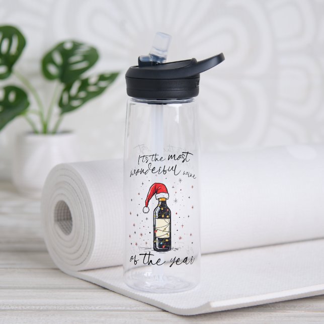 The Most Wonderful Wine Of The Year  Water Bottle (Yoga (Rotated))