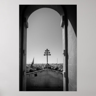 The Mosta Dome Through the Archway Poster