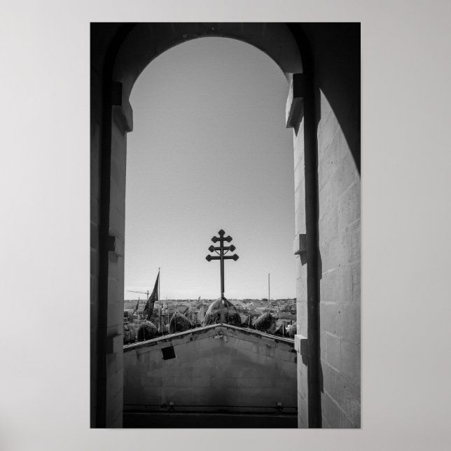The Mosta Dome Through the Archway Poster (Front)
