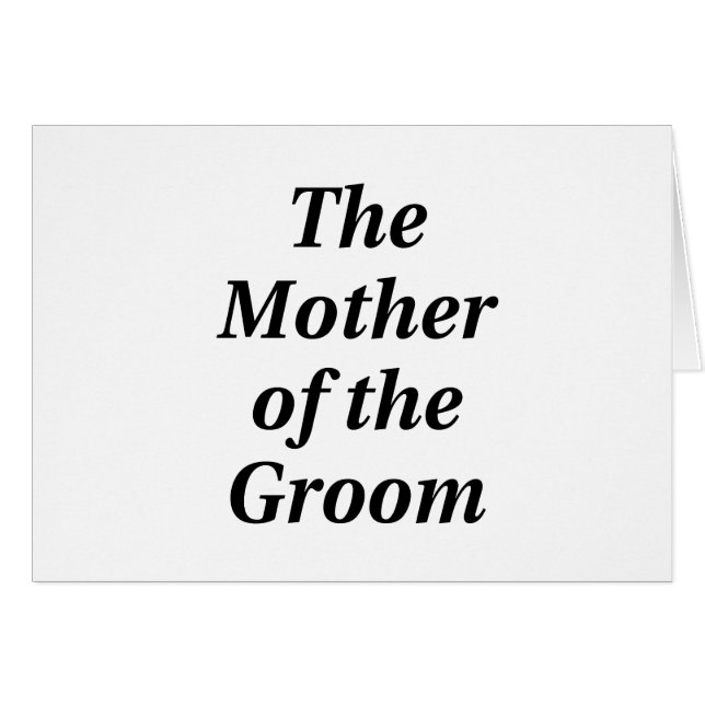 The Mother of the Groom (Front Horizontal)