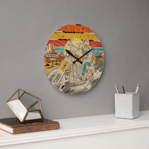 The Mother Road Large Clock