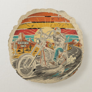 The Mother Road  Round Cushion