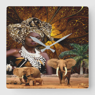 The Motherland Square Wall Clock