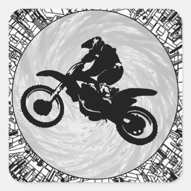 THE MOTOCROSS EFFECT SQUARE STICKER (Front)