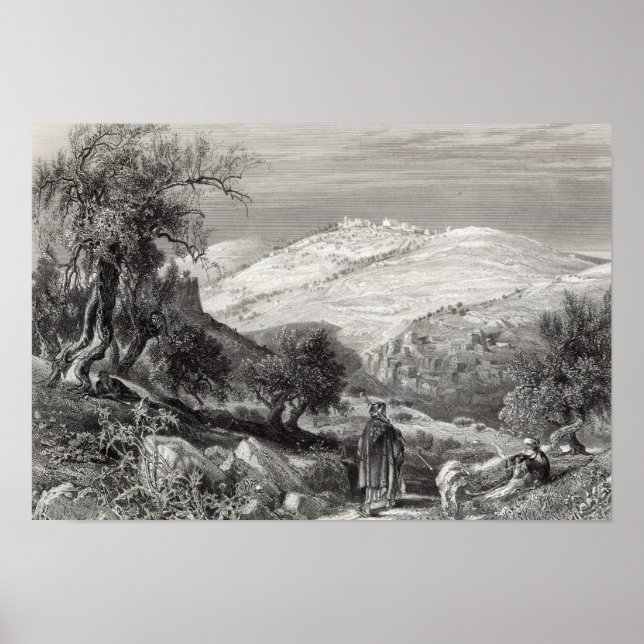 The Mount of Olives, from Mount Zion Poster (Front)