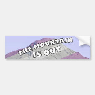 The Mountain is Out Grey-Ace Bumper Sticker