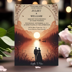 The Mountain Lakeside Forest Outdoor Lake Wedding Invitation