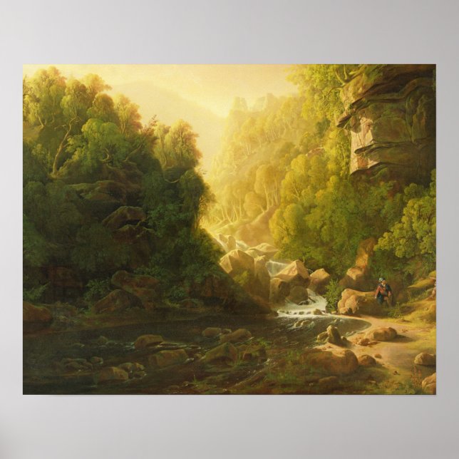The Mountain Torrent, c.1820-30 (oil on canvas) Poster (Front)