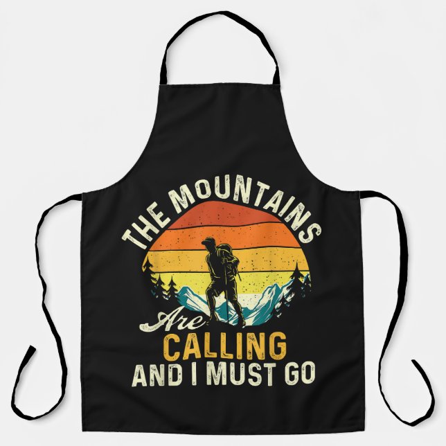 The Mountains Are Calling and I Must Go Apron (Front)