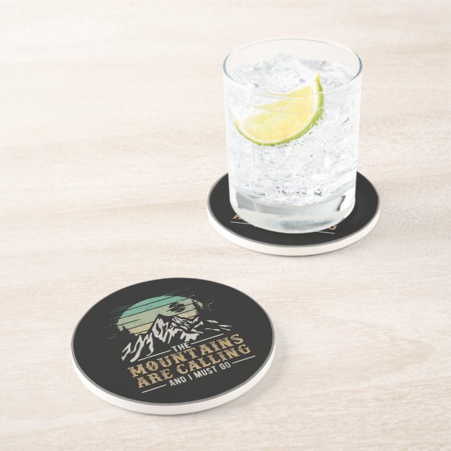 The Mountains Are Calling And I Must Go Coaster (Side)