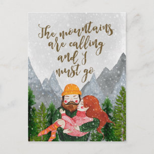 the mountains are calling and i must go postcard
