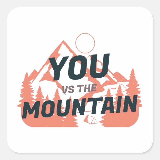 The Mountains are calling and I must go Square Sticker (Front)
