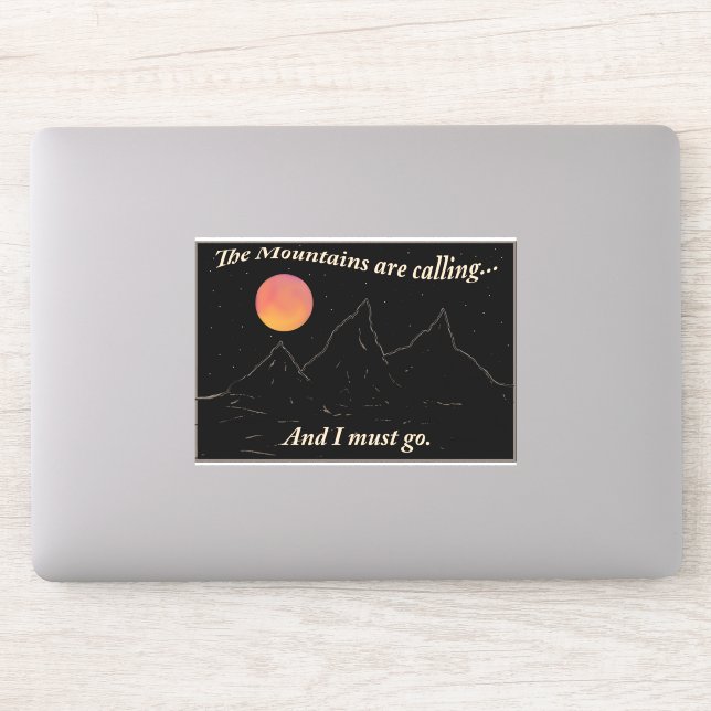 The mountains are calling and I must go tote bag (Computer)
