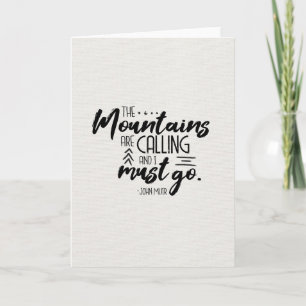 The Mountains Are Calling Card