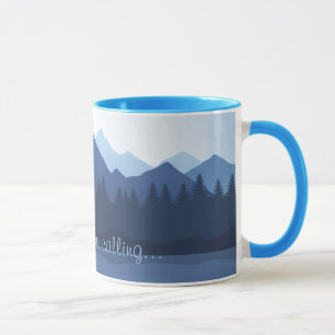 The Mountains are Calling Design Coffee Mug