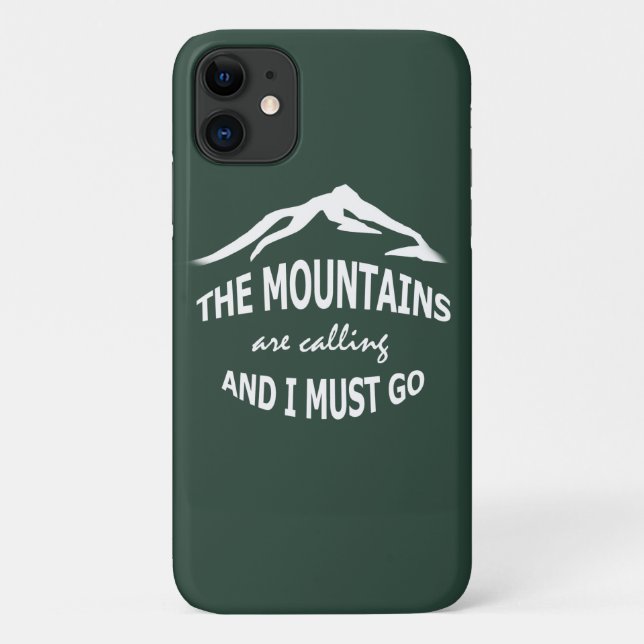 The Mountains Are Calling Forest Green Case-Mate iPhone Case (Back)