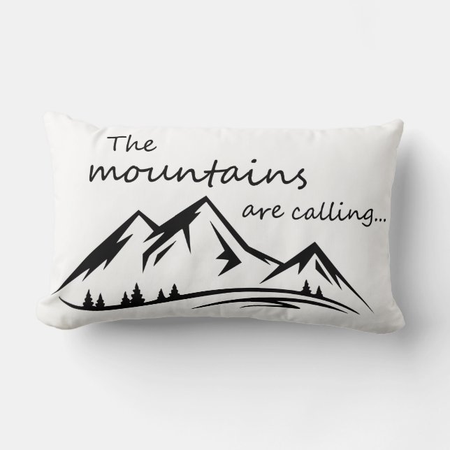 The Mountains are Calling Lumbar Cushion (Front)