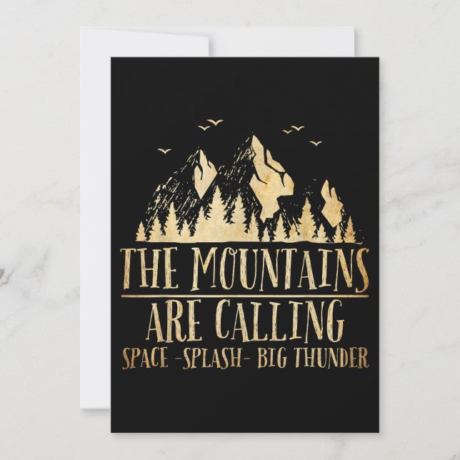 The Mountains are Calling Space Splash Big Thunder Invitation (Front)
