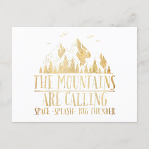 The Mountains are Calling Space Splash Big Thunder Postcard