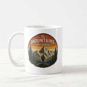The Mountains Are Calling – Vintage Hiking Coffee Mug
