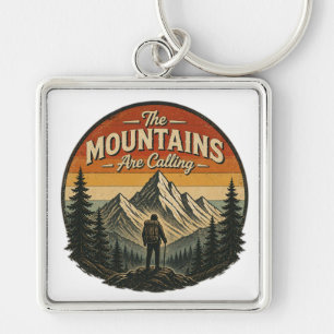 The Mountains Are Calling – Vintage Hiking Key Ring