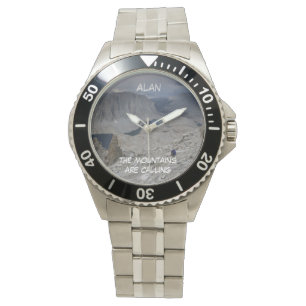 The Mountains are Calling Watch, Stainless Steel Watch