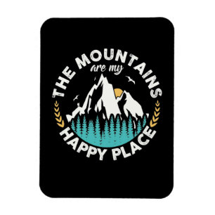 The Mountains Are My Happy Place Magnet