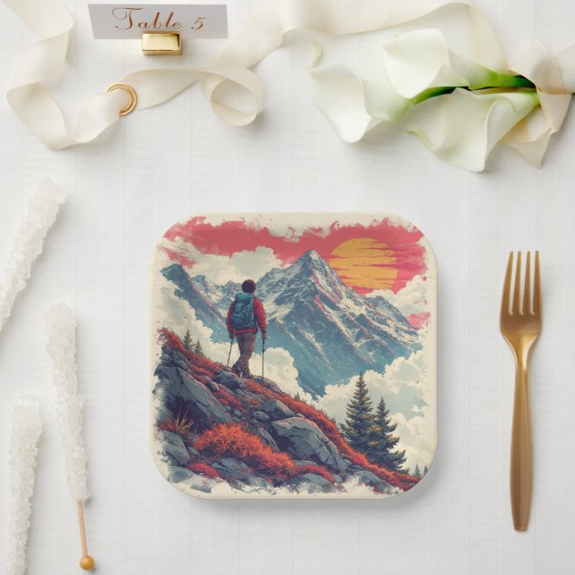 the mountains Birthday or Shower  Paper Plate (Wedding)
