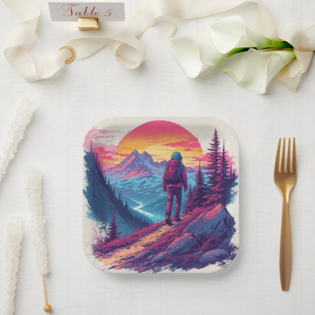 the mountains Birthday or Shower  Paper Plate (Wedding)