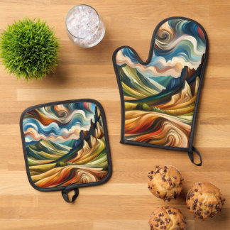 The Mountains Oven Mitt & Pot Holder Set