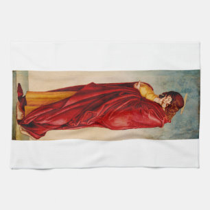 The Mourning Saint John by Andrea da Murano Tea Towel