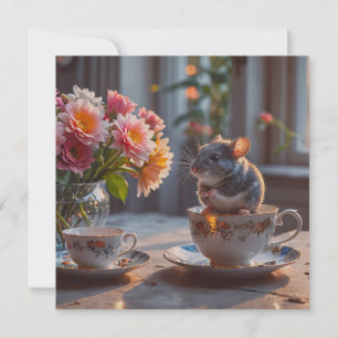 The mouse comes to tea invitation