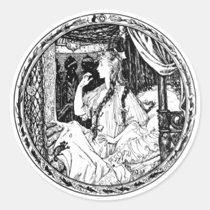 The Mouse Steals the Rlng From The PrincessSticker Classic Round Sticker