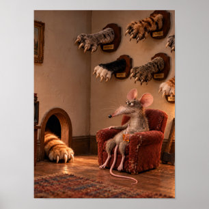 The Mouse With a Cat Trophy Wall Poster