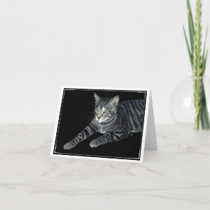 "The Mouser" Tabby Cat Card