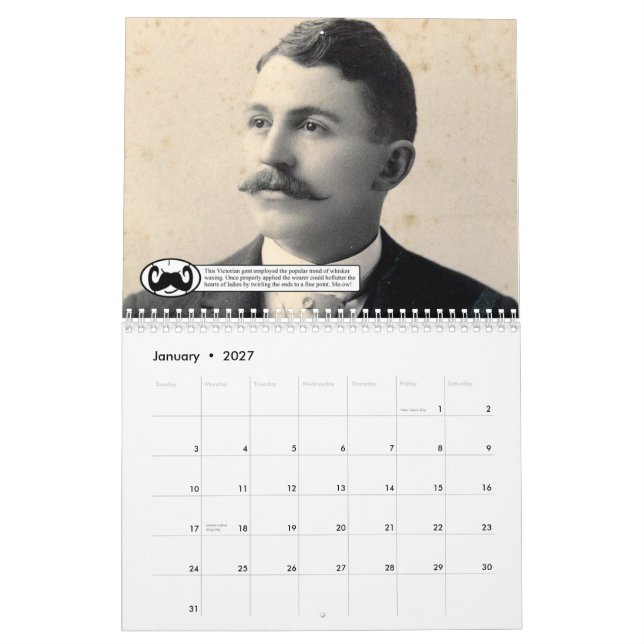 The Moustaches of Placer County Calendar (Jan 2027)