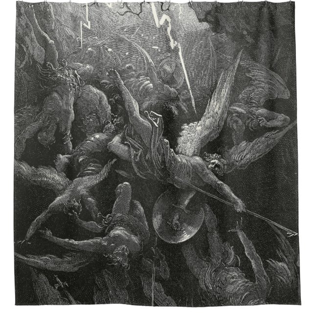 The Mouth Of Hell By Gustave Dore Shower Curtain (Front)
