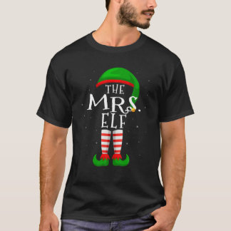 The Mrs. Elf Funny Matching Family Group Christmas T-Shirt