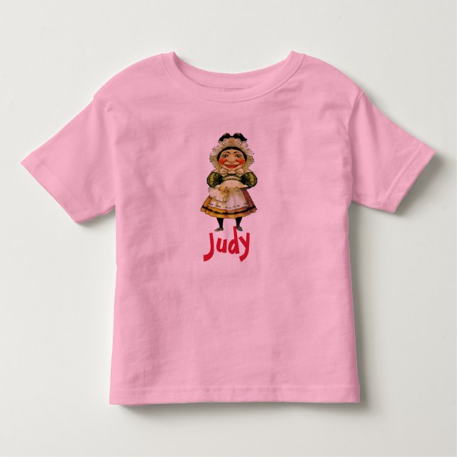 The Ms Judy Puppet, add text Toddler T-Shirt (Front)