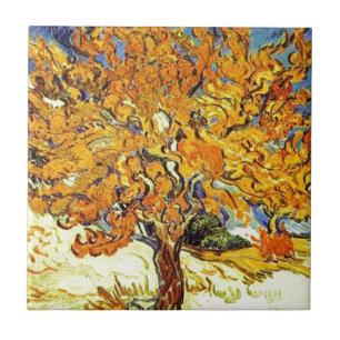 The Mulberry Tree, Vincent Van Gogh Ceramic Tile