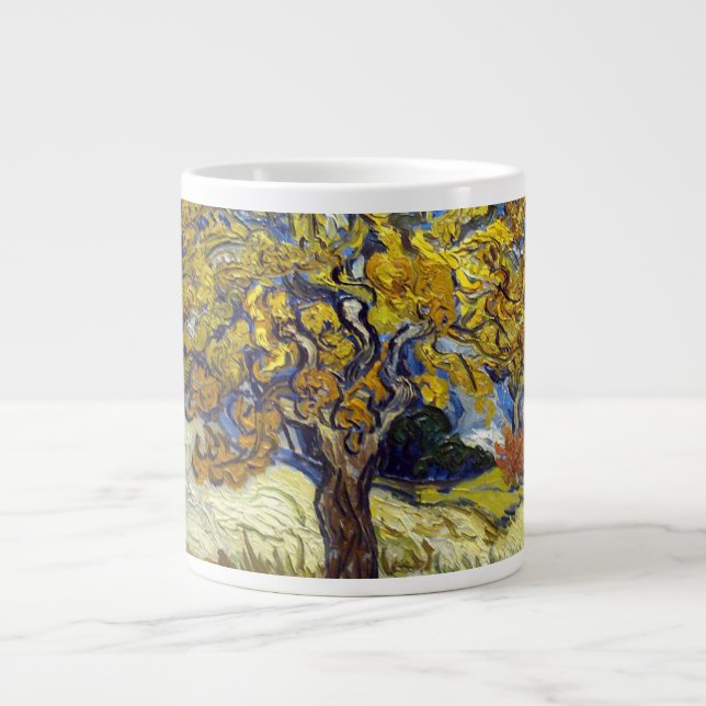 The Mulberry Tree. Vincent Van Gogh. Fmous art. Large Coffee Mug (Front)