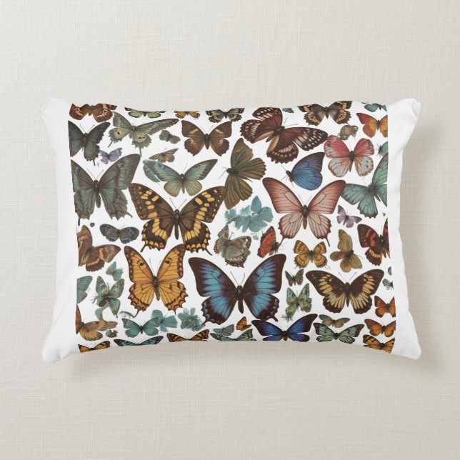 the multi colour butterfly decorative cushion (Front)