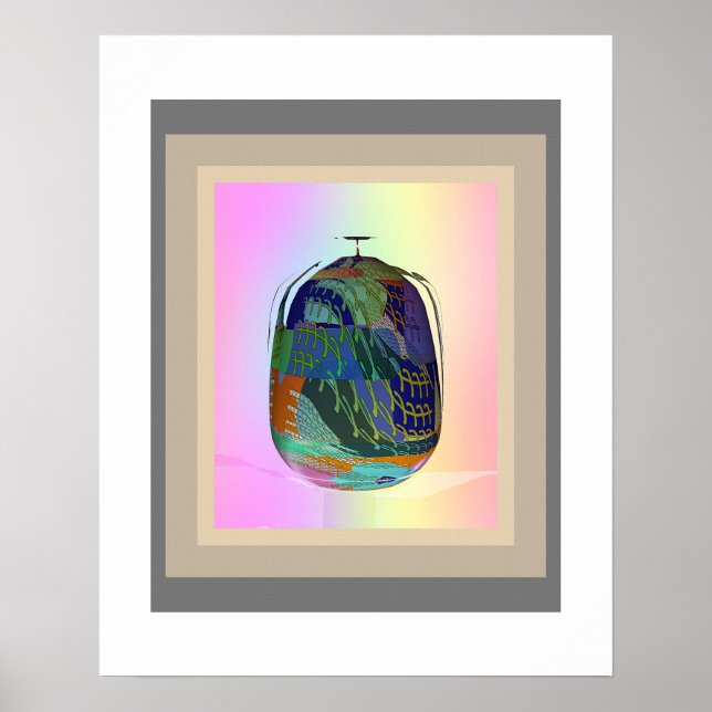 The Multi Colour Jar Poster + Inset Mat  (Front)