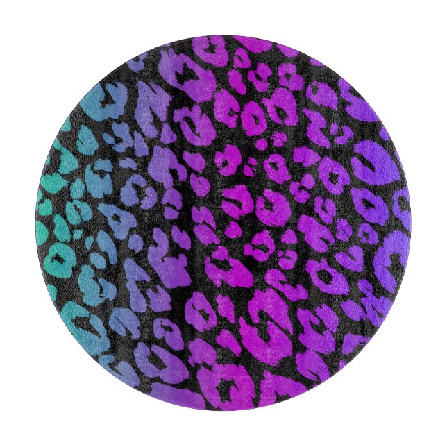 The Multi-Coloured Leopard Series Design 1 Cutting Board (Front)