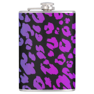 The Multi-Coloured Leopard Series Design 1 Hip Flask