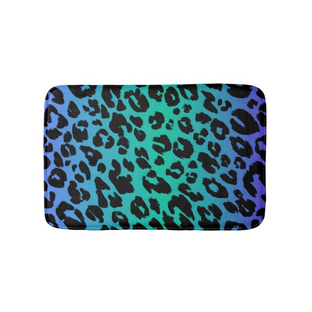 The Multi-Coloured Leopard Series Design 6 Bath Mat (Front)