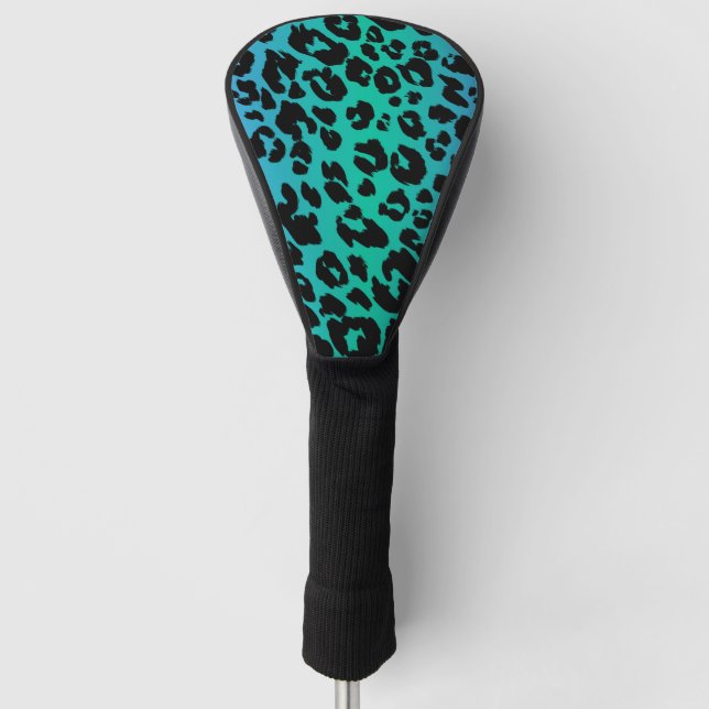 The Multi-Coloured Leopard Series Design 6 Golf Head Cover (Front)