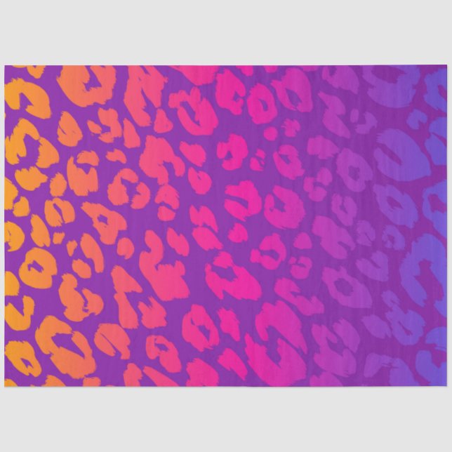 The Multi-Coloured Leopard Series Design 8 Tissue Paper (Front)