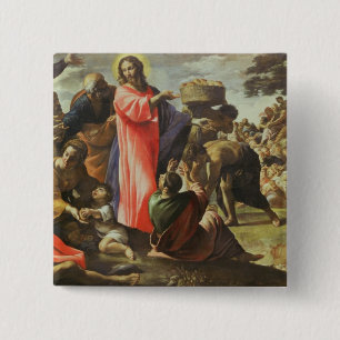 The Multiplication of the Loaves and Fishes 15 Cm Square Badge
